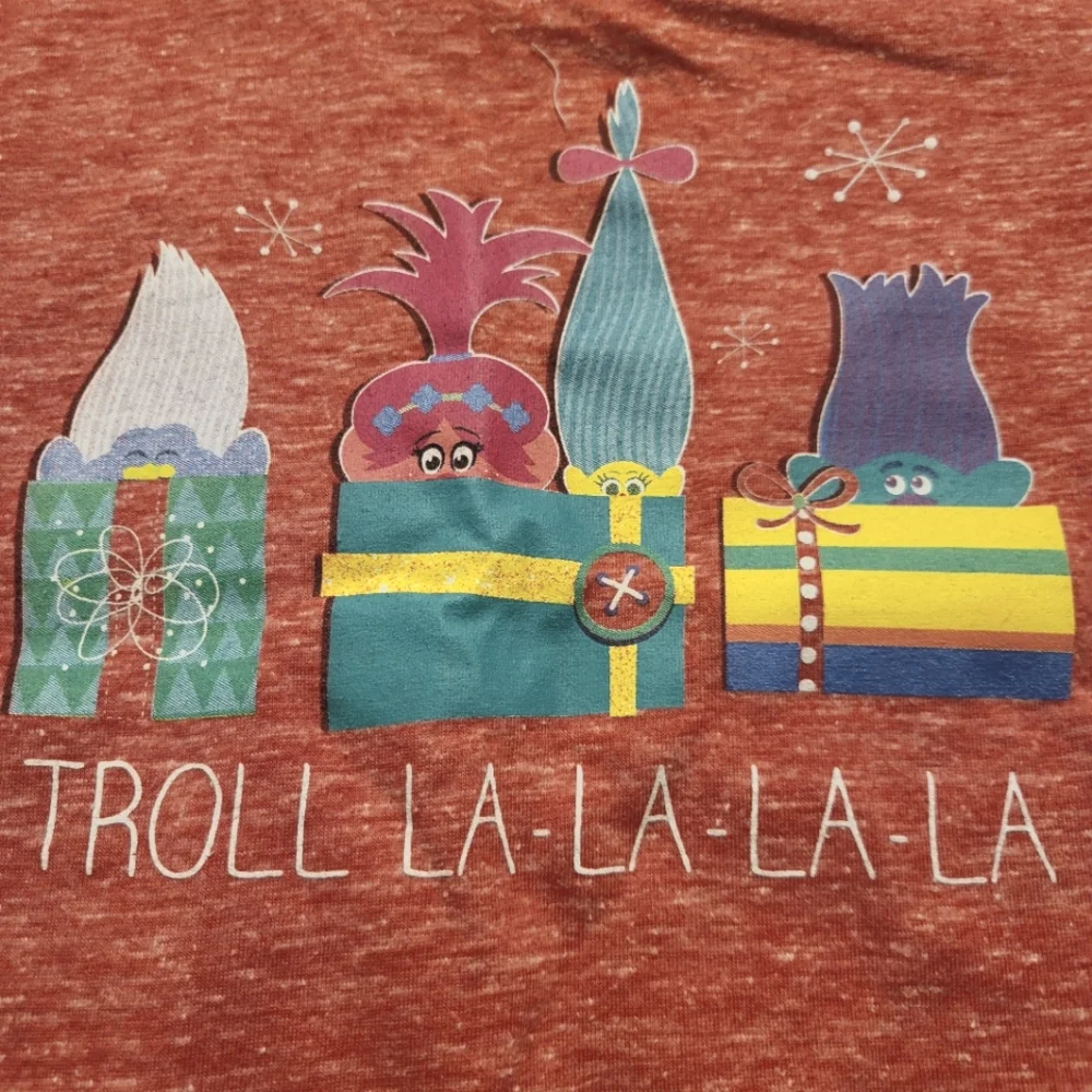 Dreamwork trolls christmas short sleeve toddlers 2T New without tag